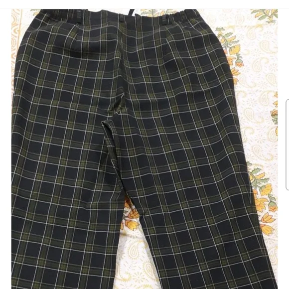 Black & Green Formal Trousers for women - Picture 4 of 5
